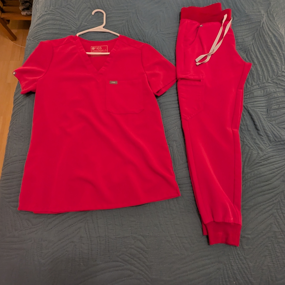 💗🩶Figs Bright Pink Women's Jogger Set🩶💗